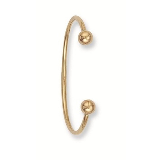 9ct Yellow Gold Hollow Baby Torque Bangle 1.8g