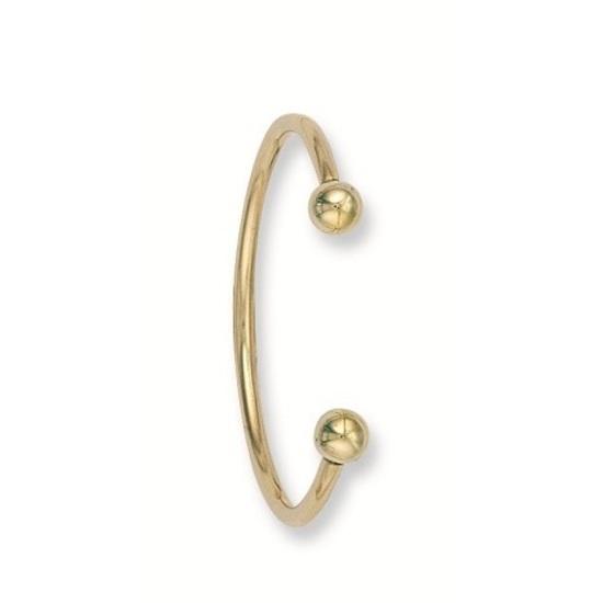 9ct Yellow Gold Solid Baby Torque Bangle 4.0g