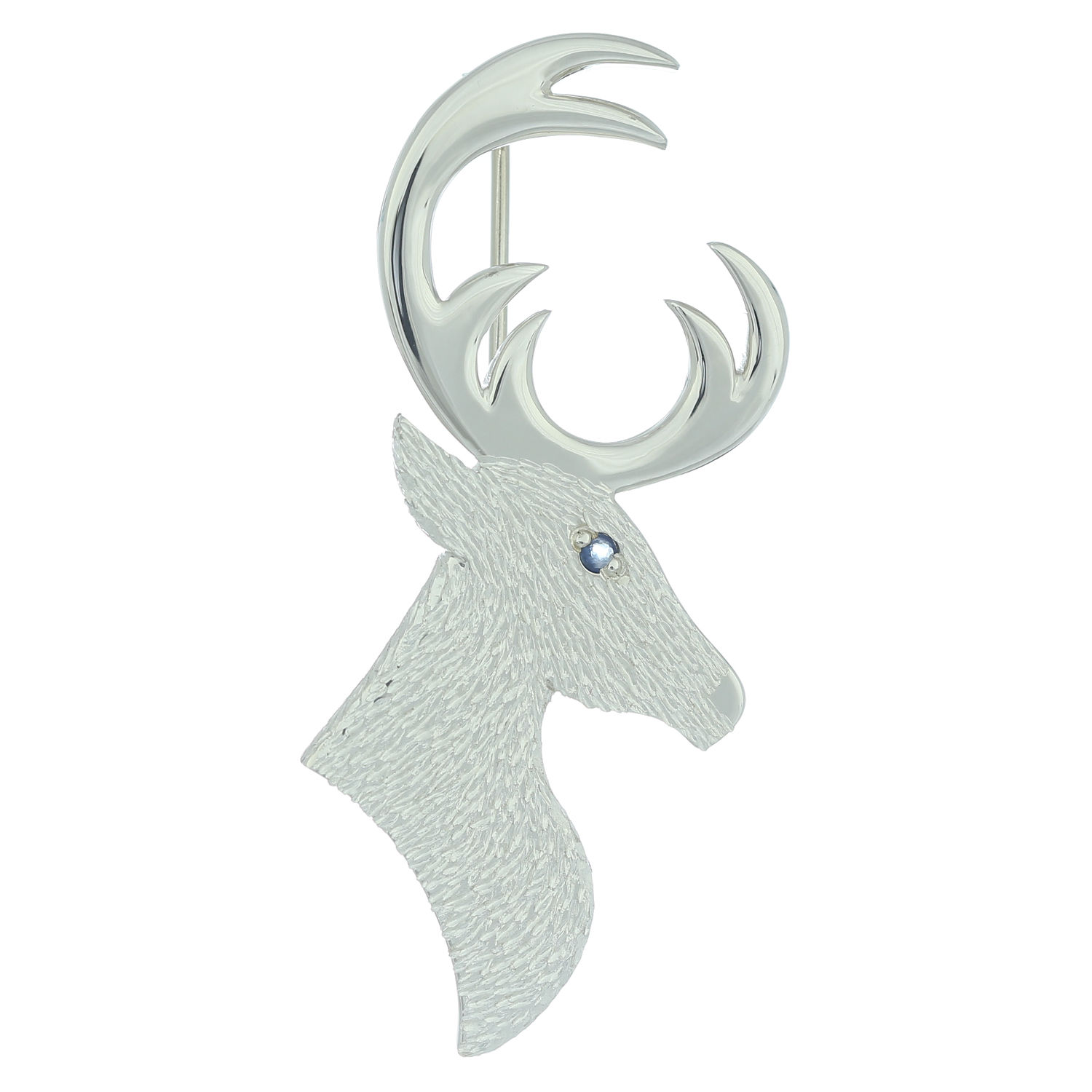 Stag Brooch, Textured