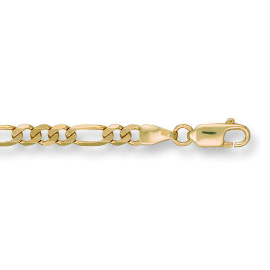 9ct Figaro Gold Bracelet, M