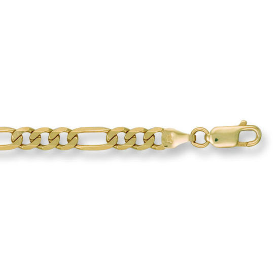 9ct Figaro Gold Bracelet, L