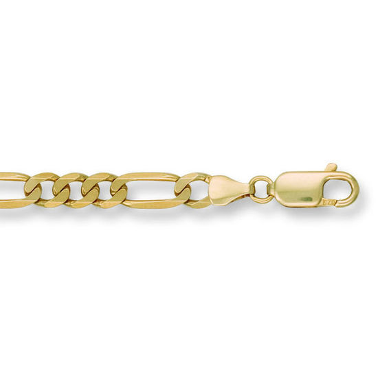 9ct Figaro Gold Bracelet, XL