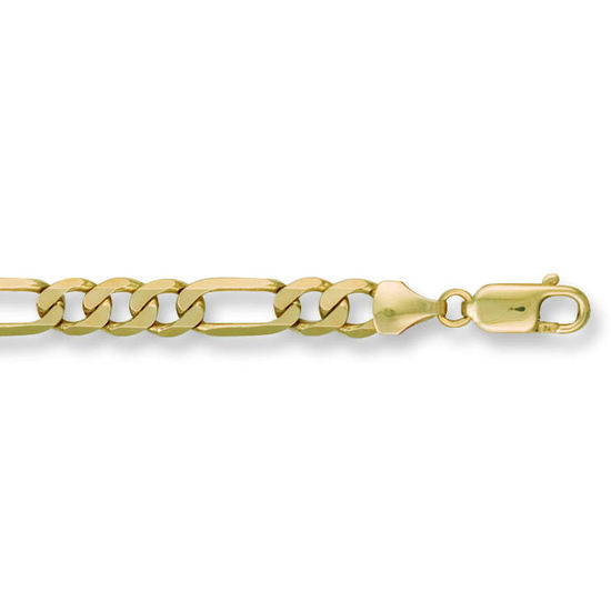 9ct Figaro Gold Bracelet, XXL, various lengths
