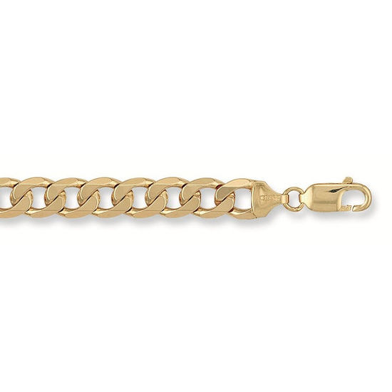 9ct Gold Gents Curb Bracelet, various lengths