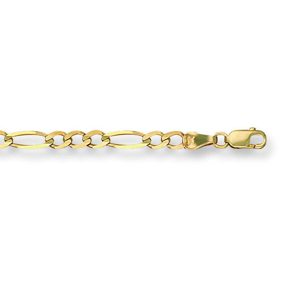 9ct Gold, Economy Figaro Bracelet, M