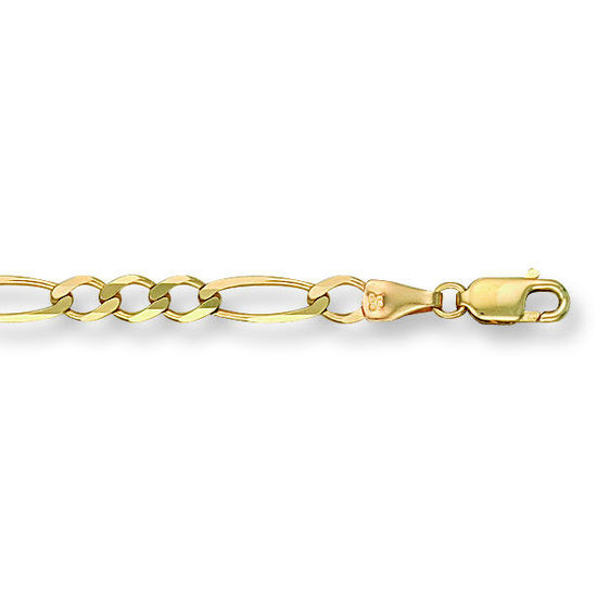 9ct Gold, Economy Figaro Bracelet, L