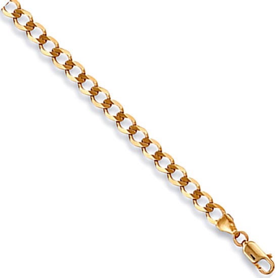 9ct Gold Baby Bracelet, 6"