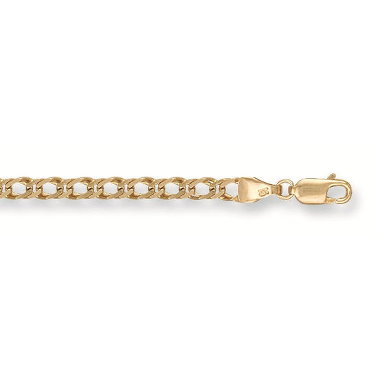 Gold Open Double Curb Chain, S
