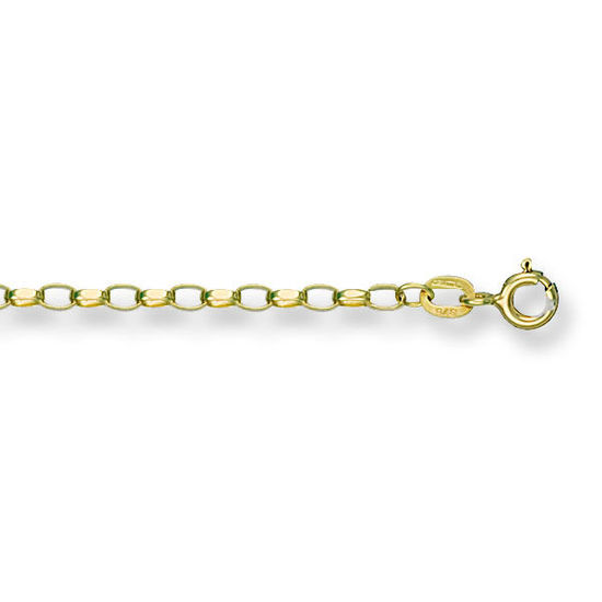 Open Diamond Cut Belcher 9ct Gold Bracelet, M