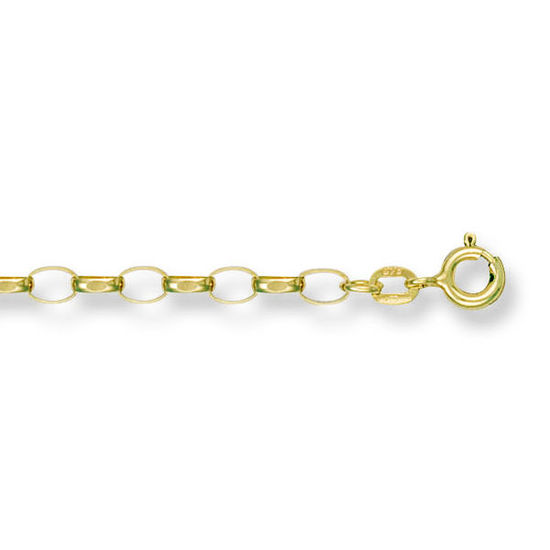 Open Diamond Cut Belcher 9ct Gold Bracelet, L