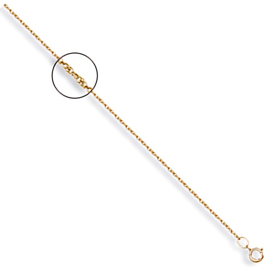 Prince of Wales 9ct Gold Chain, XS