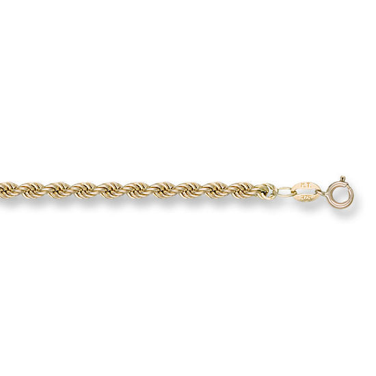 Hollow Rope 9ct Gold Bracelet, M