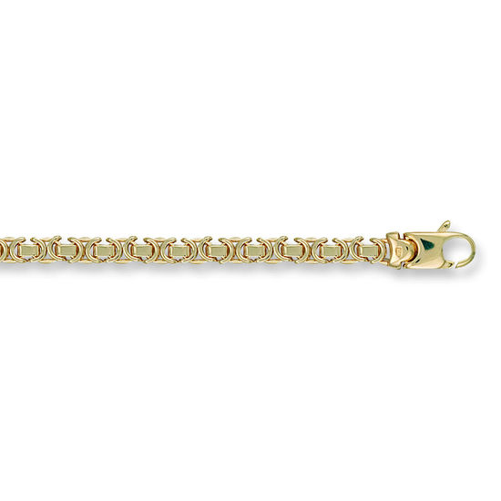 Flat Byzantine 9ct Gold Bracelet, XS