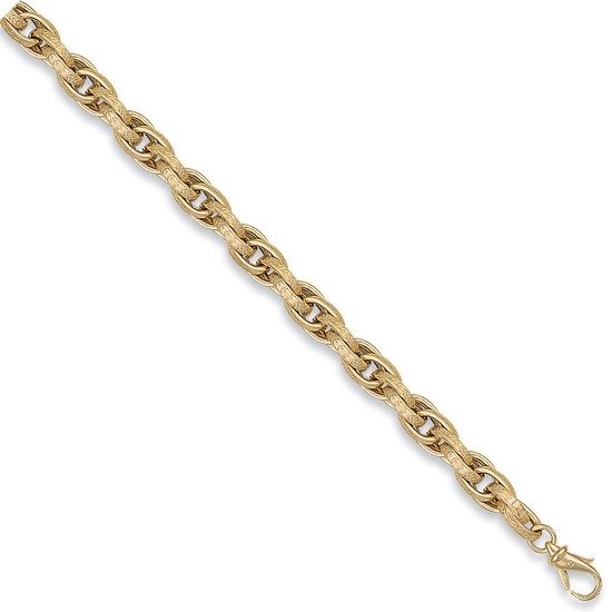 Hollow Prince of Wales 9ct Gold Bracelet, L