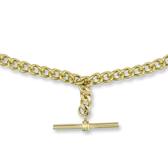 Solid Gold Albert T Bar Bracelet, L