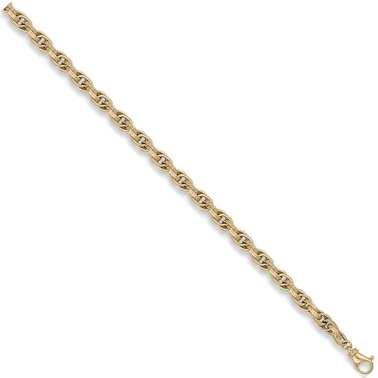 9ct Gold Baby Bracelet Chain, 6"