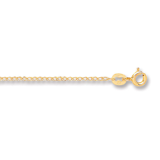 Traditional Classic Curb Hollow 9ct Gold Chain