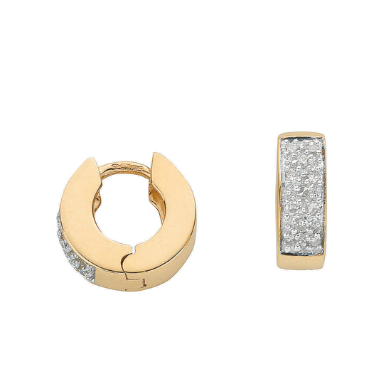 Diamond Earrings, 9ct yellow gold with 0.25ct diamonds