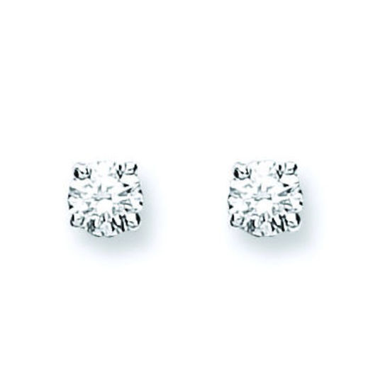 0.25ct Single Diamond Stud Earring, set in 18ct White Gold
