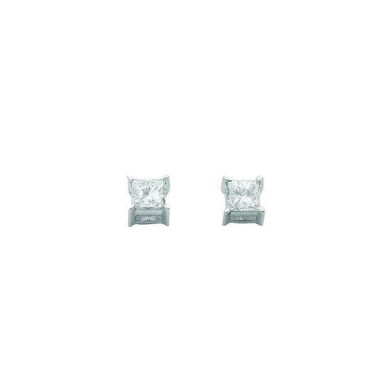 0.30ct Princess Cut Diamond Earring, in 18ct White Gold Setting
