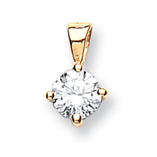 Diamond Pendant, 18ct yellow gold with 0.25ct diamond