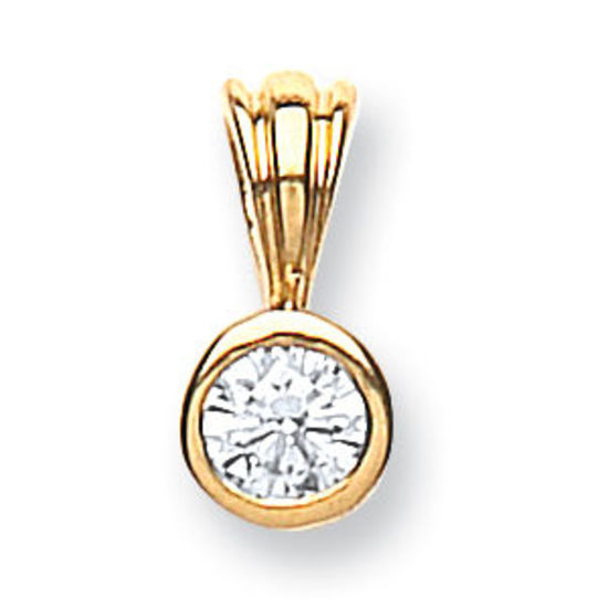Pendant, 18ct yellow gold with 0.15ct diamond in round setting