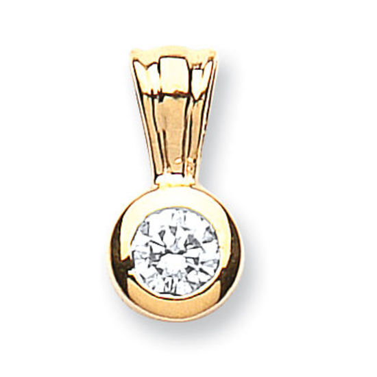 Pendant, 18ct yellow gold with 0.25ct diamond in round setting