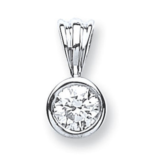 Pendant, 18ct White Gold with 0.25ct diamond in round setting