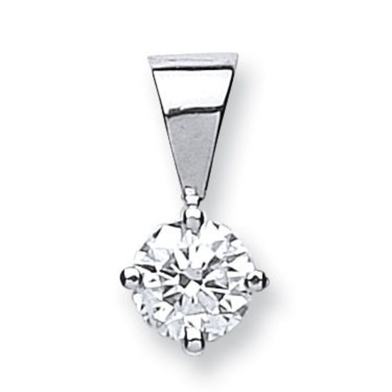 Diamond Pendant, 18ct White Gold with 0.50ct diamond
