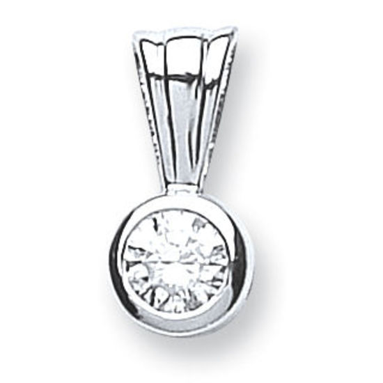 Pendant, 18ct White Gold with 0.15ct diamond in round setting