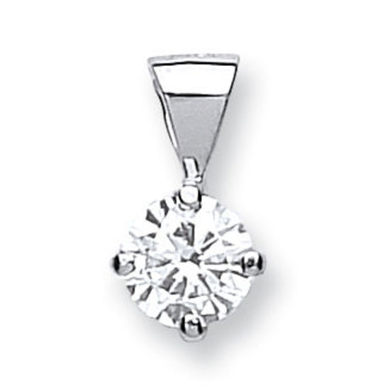 Diamond Pendant, 18ct White Gold with 0.35ct diamond