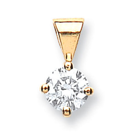 Diamond Pendant, 18ct yellow gold with 0.35ct diamond