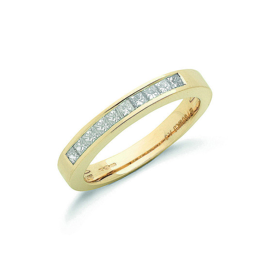0.50ct TW Princess Cut Diamond Ring, 18ct Gold, G/H-VS