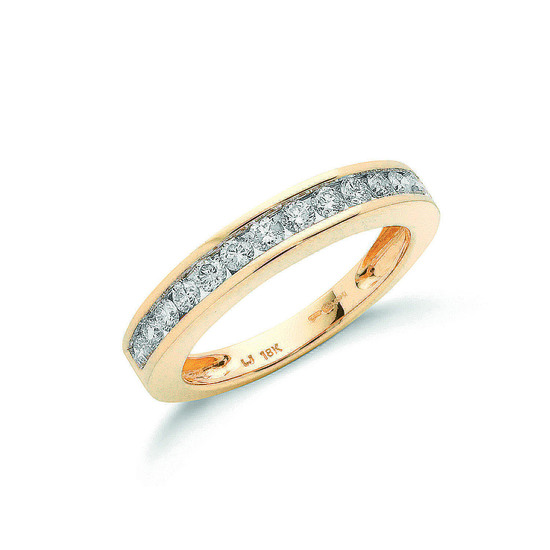 0.50ct TW Diamonds in Band, 18ct Gold Ring, G/H-SI