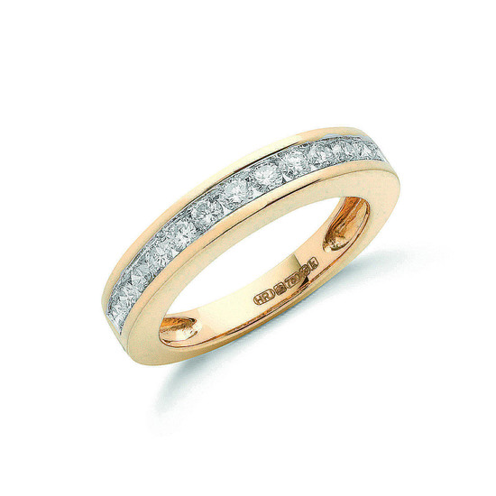 0.75ct TW Diamonds in Band, 18ct Gold Ring, G/H-SI