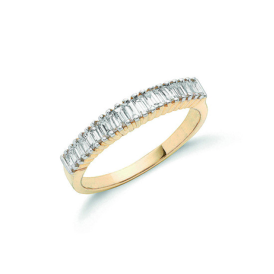 0.50ct TW Baguete Cut Diamond Ring, 18ct Gold, G/H-SI, Size L