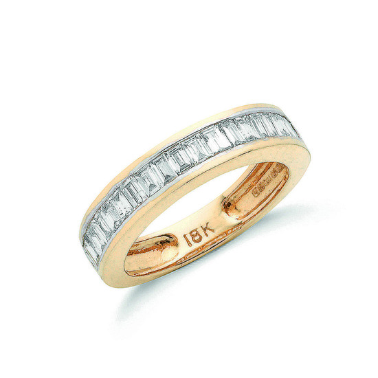 1.00ct TW Baguette Cut Diamond Ring, 18ct Gold, G/H-SI