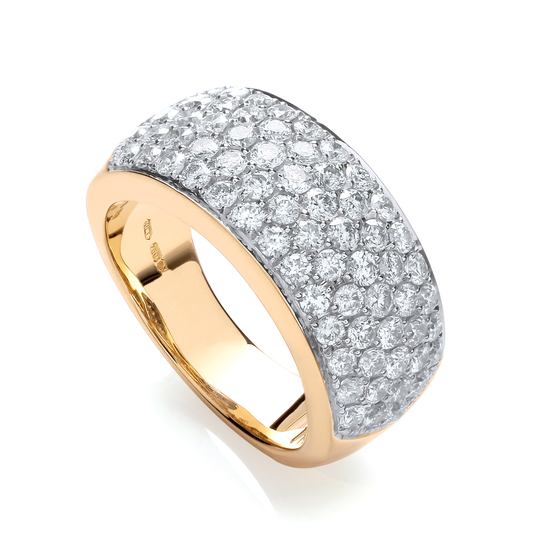 1.60ct TW Diamond Ring, 18ct Gold, G/H-SI, Size N
