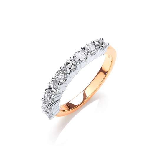 1.00ct TW Diamond Studded 18ct Gold Ring, Size L