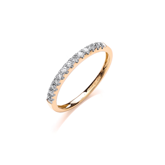 0.20ct TW Diamond Studded 18ct Gold Ring