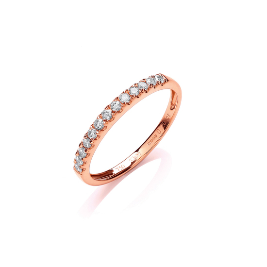 0.20ct TW Diamond 18ct Rose Gold Ring, G/H-SI