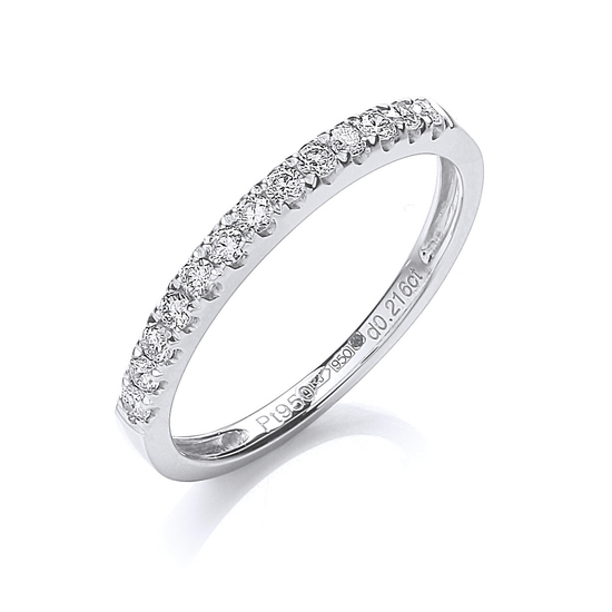 0.20ct TW Diamonds Platinum Ring, G/H-SI, Size L