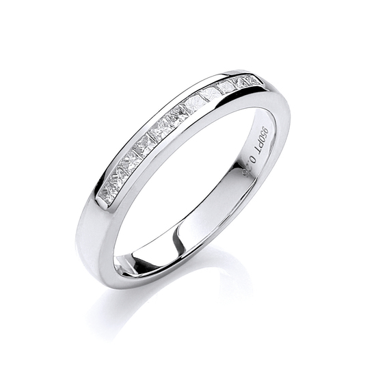 0.25ct TW Diamonds in Band 18ct White Gold Ring, G/H-SI