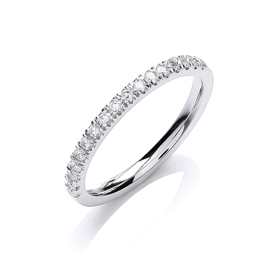 0.25ct TW G-VS Diamond Studded 18ct White Gold Ring