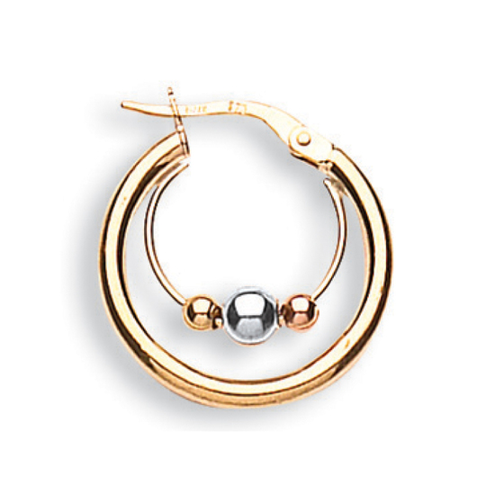 Amazon.com: Diamond2Deal 14k Yellow Gold Fancy Hoop Dangle Earrings Fine  Jewelry for Women (L-40 mm, W-13 mm): Clothing, Shoes & Jewelry
