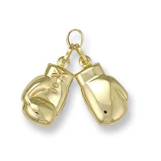 Pair of Boxing Gloves 9ct Gold Pendant