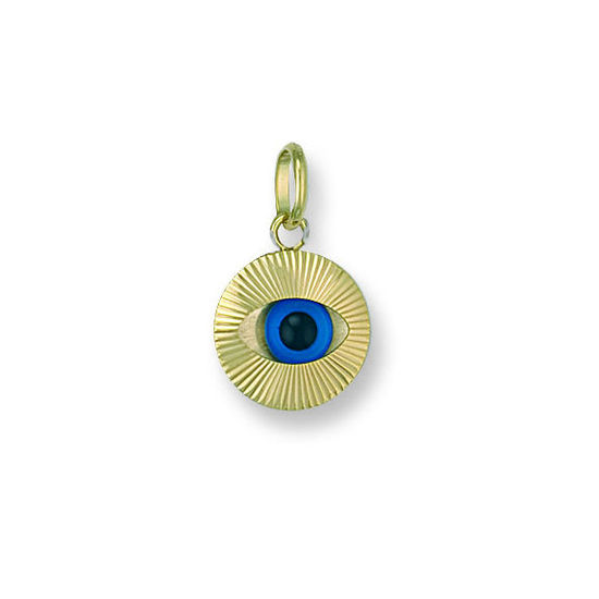 Blue Eye 9ct Gold Pendant, S