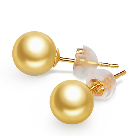 18ct Gold South Sea Stud Earrings