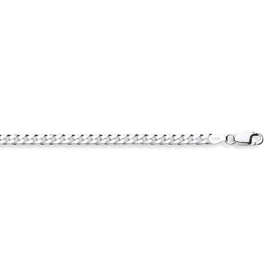 Silver Curb Anklet