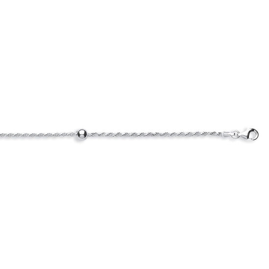 Silver Fancy Rope Anklet